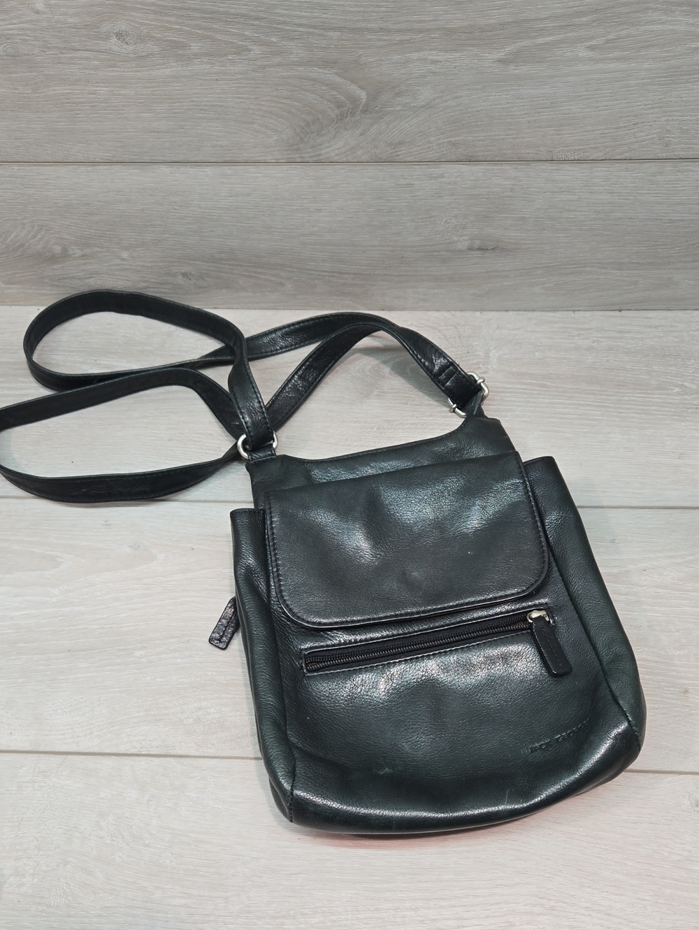 Jack Georges Women Sleek Leather Crossbody Bag Purse